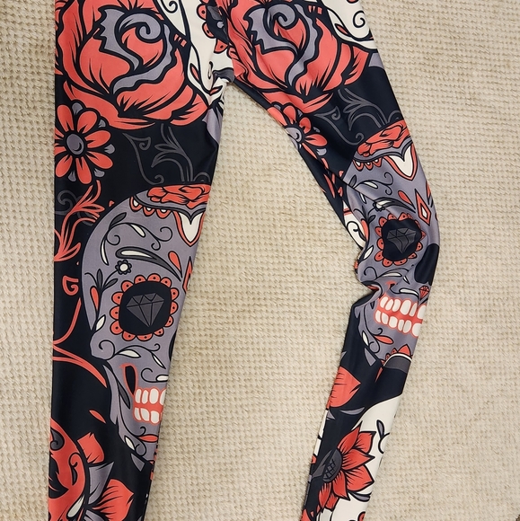 Gearbunch Leggings - comfortable & supportive yoga pants Day of the Dead💀 - Picture 10 of 12